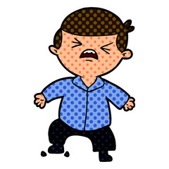cartoon angry businessman