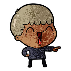 cartoon happy man