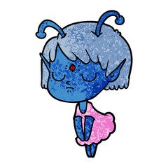 cartoon alien girl