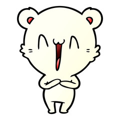 happy polar bear cartoon
