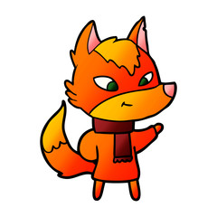 Obraz premium fox cartoon character