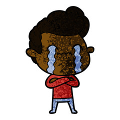 cartoon man crying