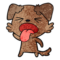 cartoon disgusted dog