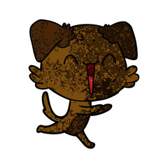 happy little dog cartoon