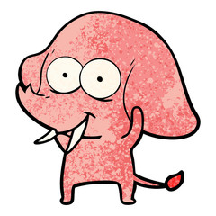 happy cartoon elephant