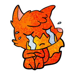 crying fox cartoon