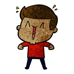 cartoon excited man