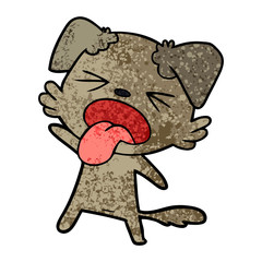 cartoon disgusted dog