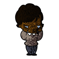 cartoon woman crying