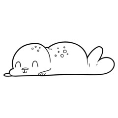 cute cartoon seal pup