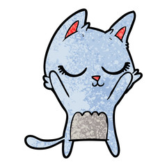 calm cartoon cat