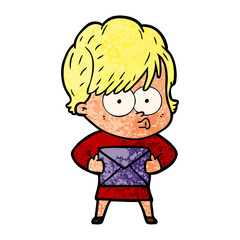 Obraz premium cartoon woman