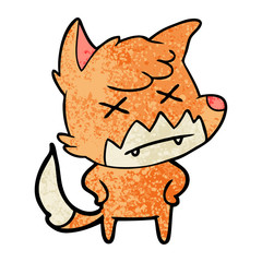 cartoon dead fox