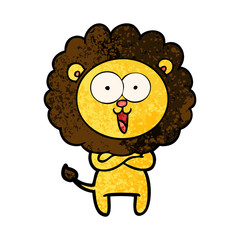 happy cartoon lion