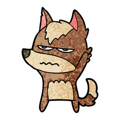 cartoon annoyed wolf