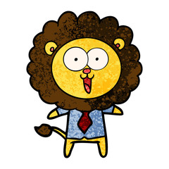happy cartoon lion