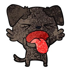 cartoon disgusted dog