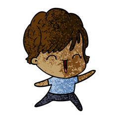 cartoon laughing woman