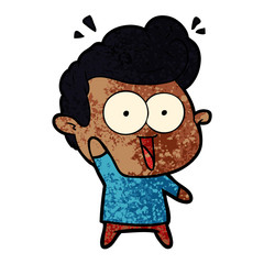 cartoon staring man