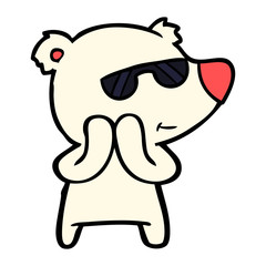 happy cartoon polar bear