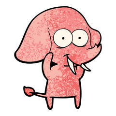 happy cartoon elephant