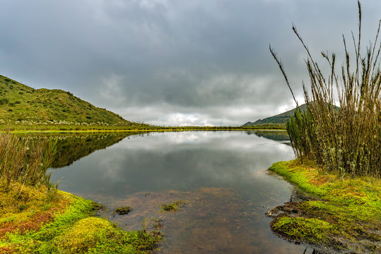 The lake in the mountains
