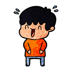 cartoon laughing boy