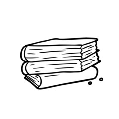 cartoon stack of books