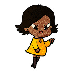 Obraz premium cartoon stressed woman