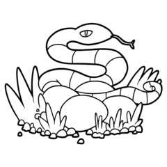 cartoon snake in nest