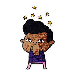 cartoon excited man