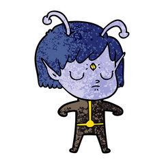 cartoon alien girl