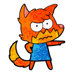 cartoon annoyed fox