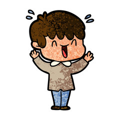 cartoon laughing boy