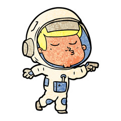 Obraz premium cartoon confident astronaut
