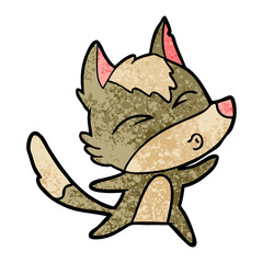 cartoon wolf howling