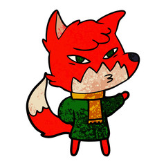 clever cartoon fox
