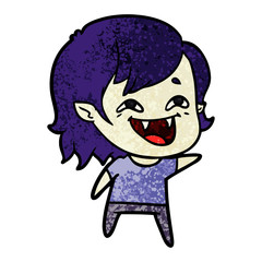 cartoon laughing vampire girl