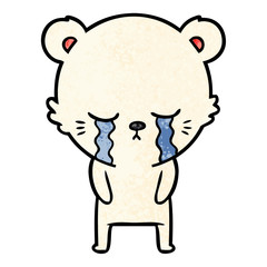 sad little polar bear cartoon