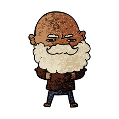 cartoon man with beard frowning