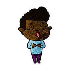 happy cartoon man