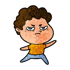 cartoon angry man