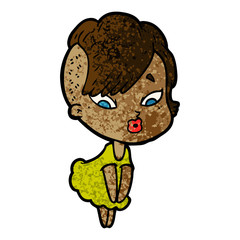 cartoon surprised girl