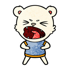 angry polar bear cartoon