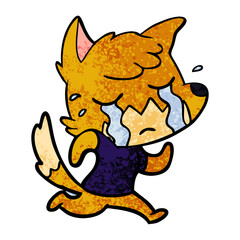 crying fox cartoon