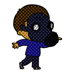 laughing cartoon man pointing