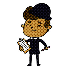 happy cartoon man