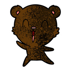 happy cartoon bear