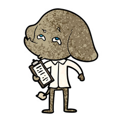 cartoon elephant remembering