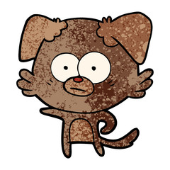 nervous dog cartoon